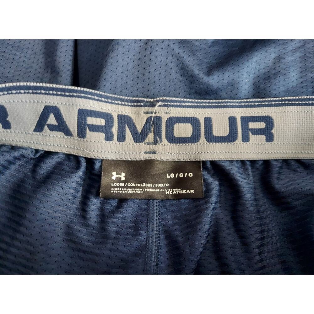 UA Under Armour Blue Shorts Mens Sz L Large Athletic Gym B - Picture 2 of 3